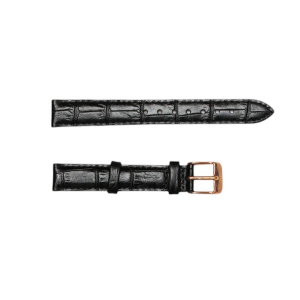 ダニエルウェリントン DANIEL WELLINGTON 替えベルト腕時計用 ラグ幅14mm dw00200143 レザー ブラック クロコダイル型押し